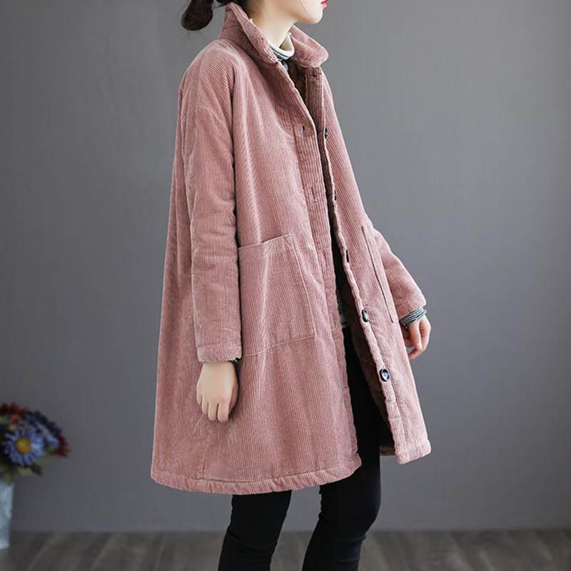 Coat for Women Oversize Cotton Winter Thickened Casual Oversize Double Layer Windbreaker High Collar Jacket