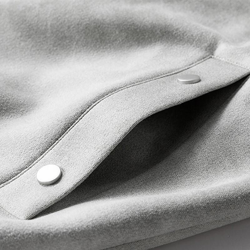 Snoopy Men's Casual Suede-Like Lapel Jacket