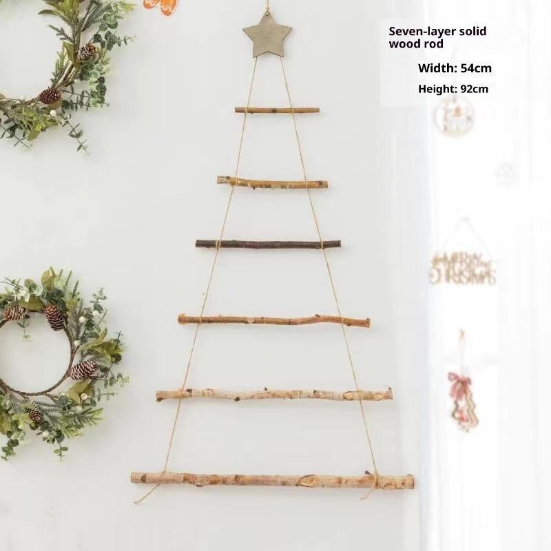 Get Into Xmas Spirit with 1/5/7 Tier DIY Wooden Wall Hanging, Decorations for Indoor Outdoor, Window Door Home Decor.
