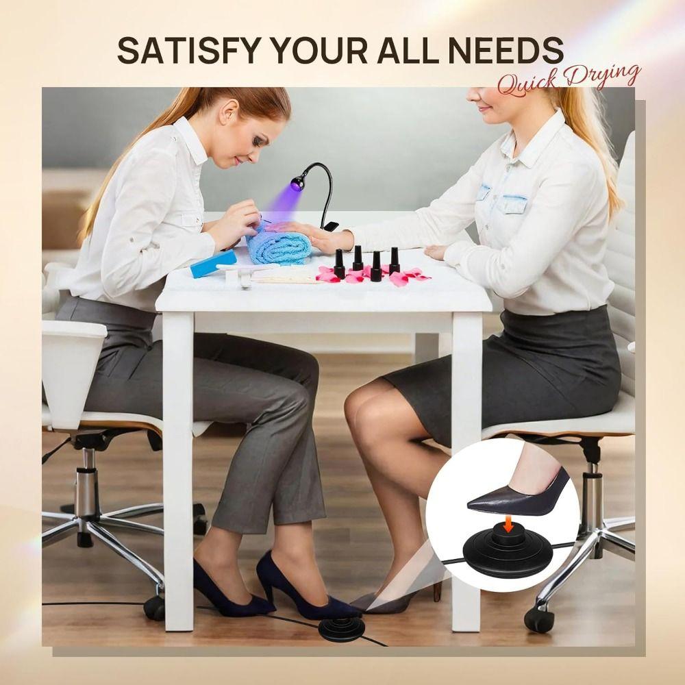 Foot Pedal Switch Nail Dryer Adjustable Head Nail Drying Lamp Gel Polish Curing Lamp  Nail Care