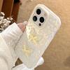 2 i 1 3D Sommerfugl med Sløyfe Gjennomsiktig Deksel til iPhone 17 16 15 14 13 12 Støtsikkert Anti-Gulnende TPU-deksel, Søtt Estetisk Beskyttende Telefondeksel