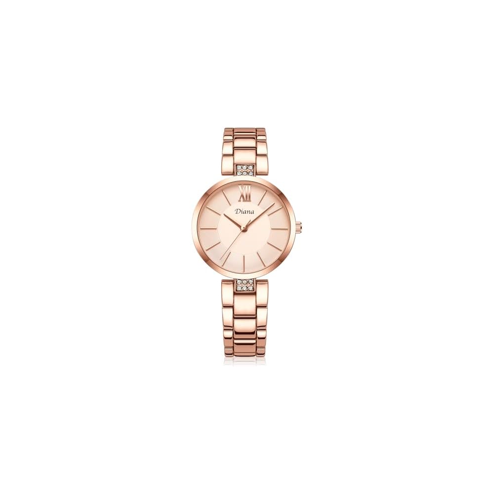 Diana Analog Waterproof Women s Watch Rose Gold Simple Design Japanese Movement