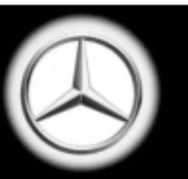 2pcs Car door welcome light logo Emblem Mercedes Benz AMG A C E GLC GLA GLE GLB Class W177 W205 W212 W213 X253 X156 W166 X247