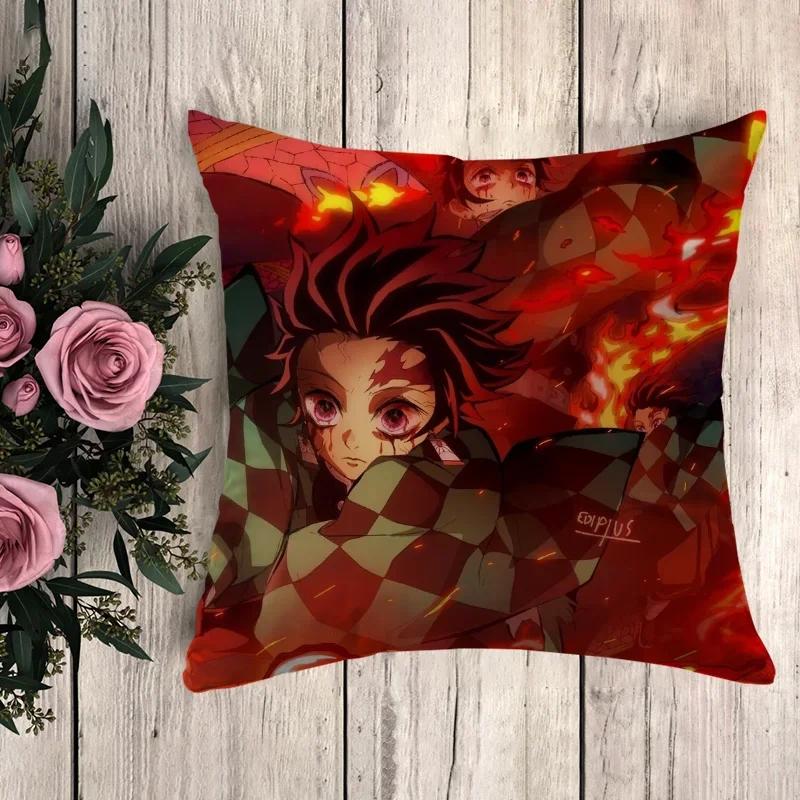 Pillow Demon Slayer Decorative Pillows for Sofa Pillowcase Decor  Cushion Cover X Car Decoration Pillowcases  Fall