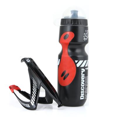 Large Capacity Bicycle Water Bottles Carbon Fiber Texture V-shaped Bottle Cage Bicycle Kettle Set