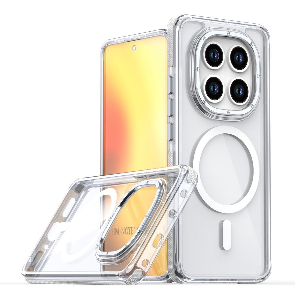 Applicable To Xiaomi Redmi note14Pro Two-color Color Information Magnetic Mobile Phone Case Redmi 14C Transparent Redmi A5 Set
