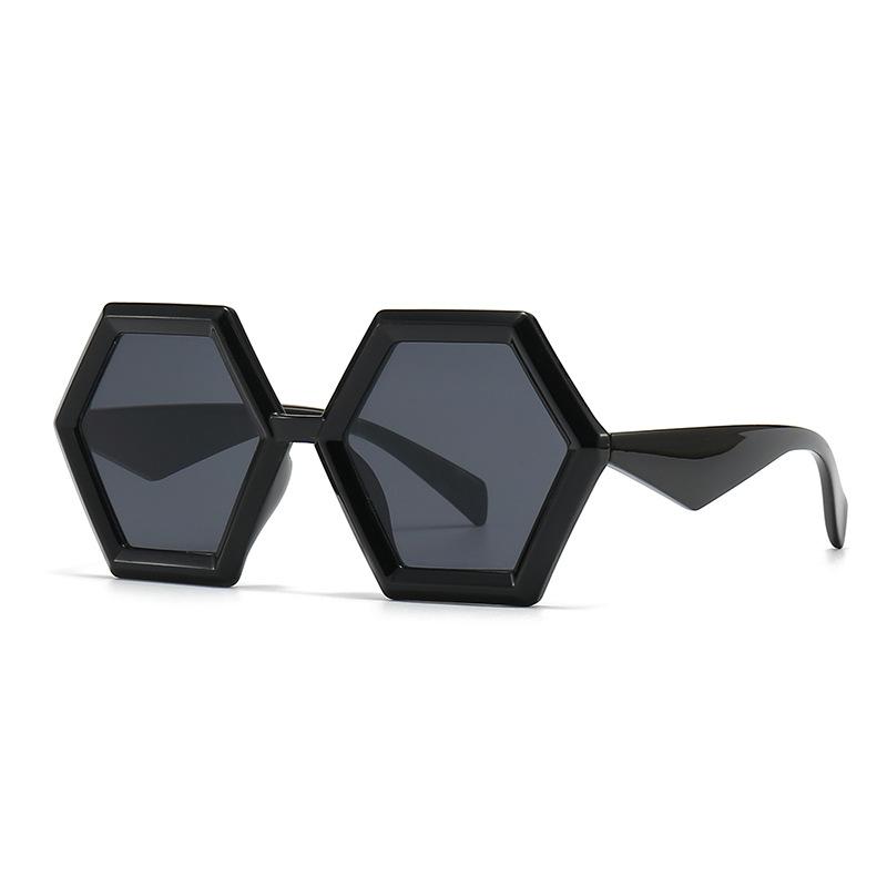 Classic Hexagon Sunglasses Women Men Trendy Luxury Designer Vintage Punk Oversized Shades