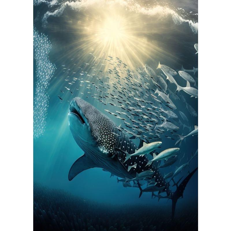 

Современная классика Морские животные Черепаха Акула Медуза Подводный мир Постер Холст Картины Настенное искусство Картинки Аквариум Домашний декор 21cm×30cm NoFrame