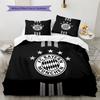 Bayern Munich FC Pattern Bedding Quilt Set Quilt Cover Pillowcase Home Decoration Birthday Gift (1 * Duvet Cover + 2 * Pillowcase, Without Core)