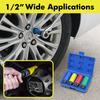 1/2" Drive Lug Nut Socket Set Drive Wheel Socket Auto Repair Protector Impact Sleeve Set 15mm, 17mm, 19mm, 21mm, and 22mm