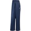 Originales Pantalones Casuales de Bolsillo con Cintura Elástica a Rayas para Mujer Fondos Azul Noche KD2296