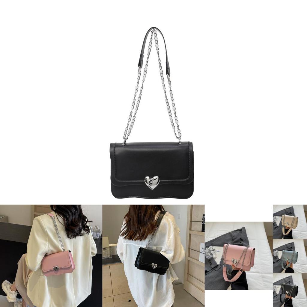 Trendige Street Style Pu-Leder Schultertasche Für Damen Schick Frühling 2024 Quadratisch Crossbody