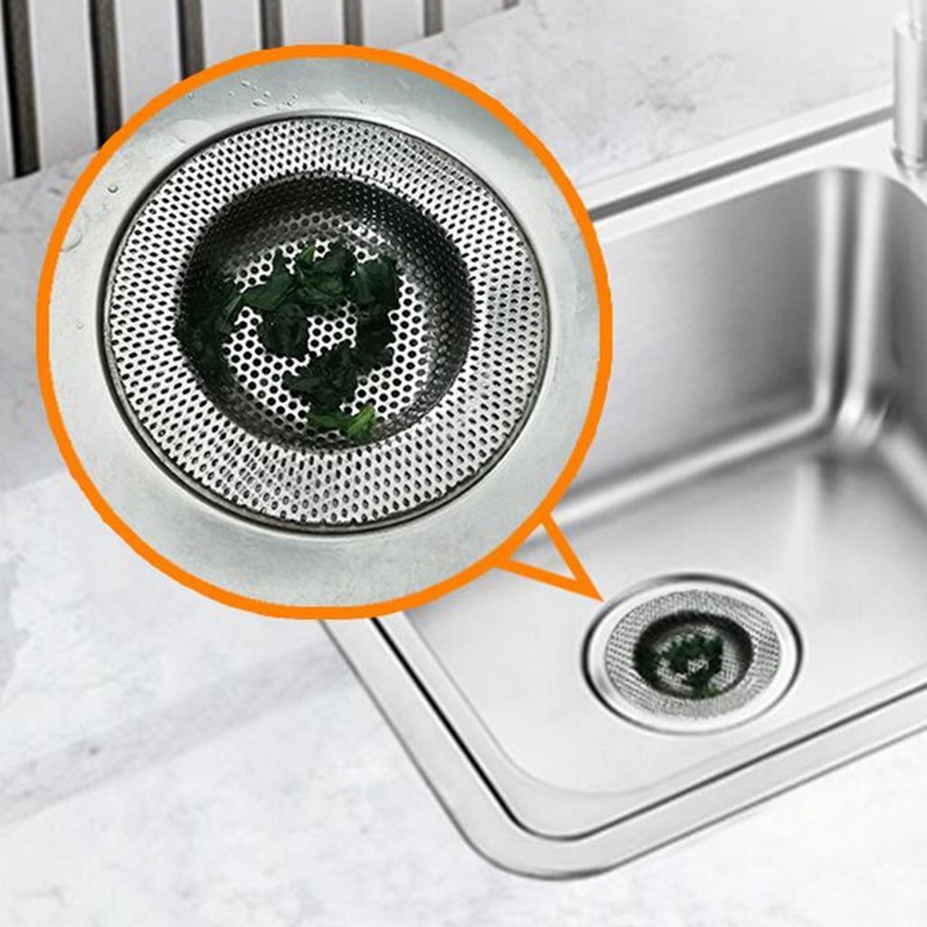 Kitchen Sink Strainer Stainless Steel Rustproof Large Wide Rim Sink Drain Basket for Home