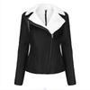 Autumn and Winter New Velvet Leather Jacket Women's Warm Long-sleeved Lapel Jacket Casual