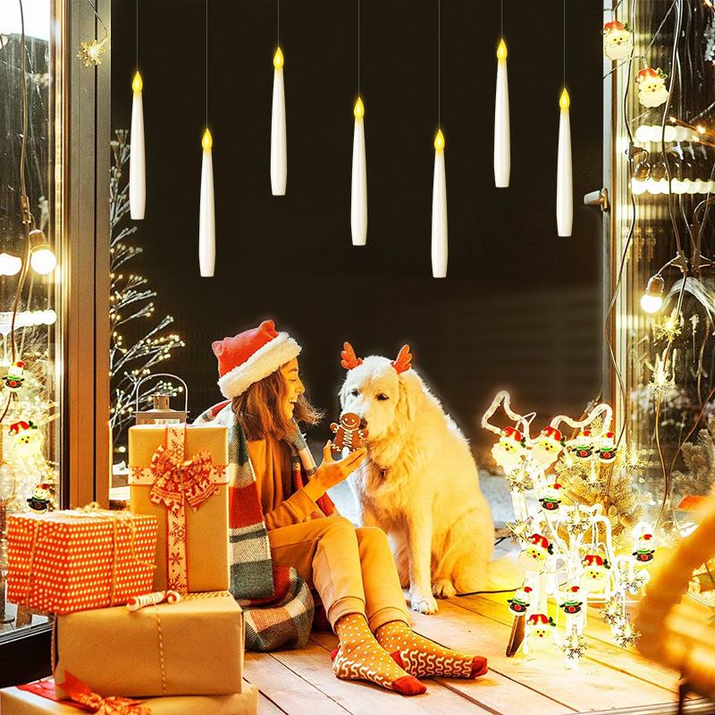 Floating LED Christmas Candle Lights for Tree and Magic Wand Decorations