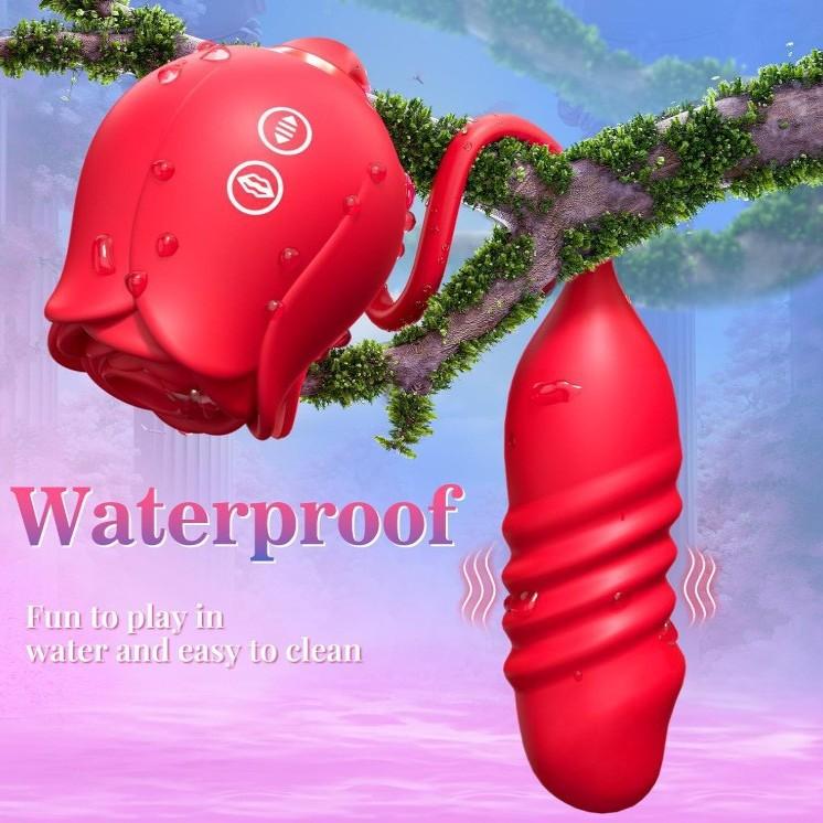 Rose Jumping Egg Female Orgasm Stretching Sucking Sex Female Masturbator clitoral Nipple Stimulating Adult Toy