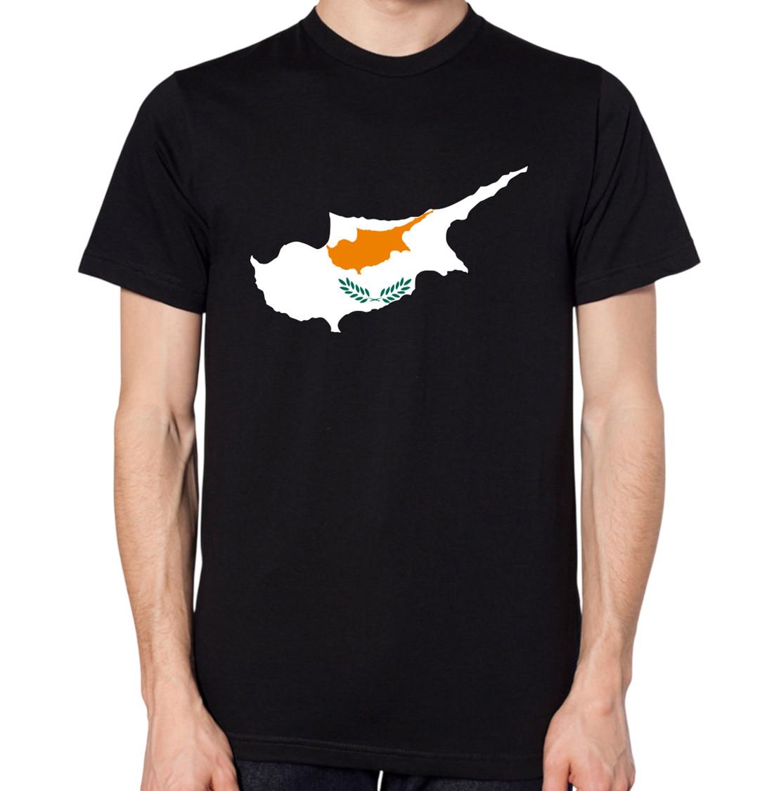 Cyprus Flag Map T-Shirt S