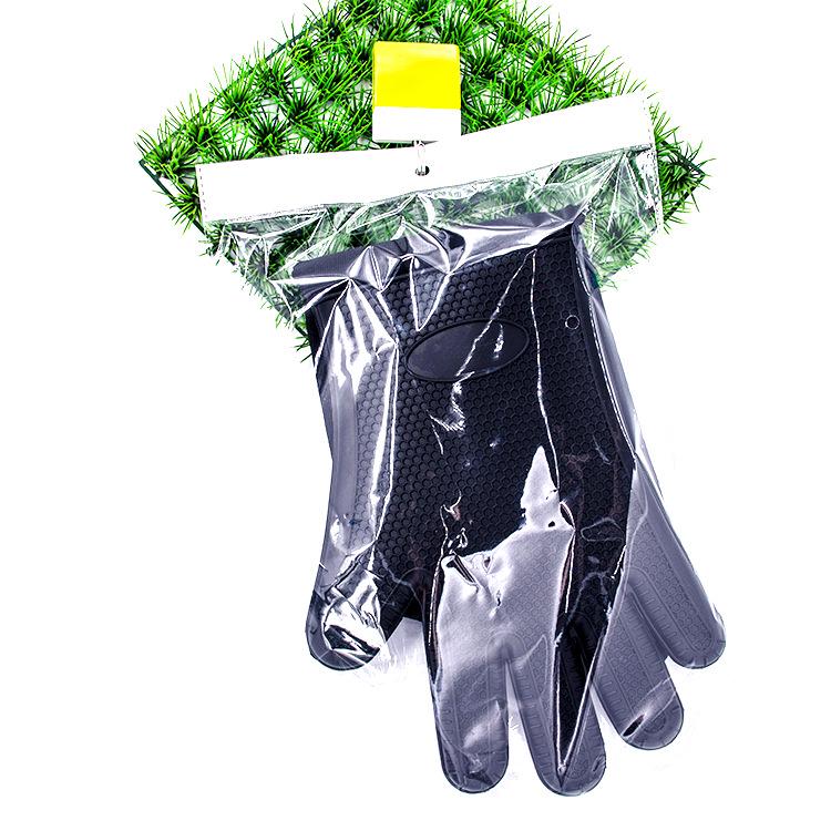 Double Layer Honeycomb Silicone Oven Gloves - Heat Resistant Baking Gloves