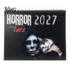 Wall Decoration for Studio 2027 Halloween Horror Movie & Cats Calendar, Creative Spiral Spooky Film Poster Bound Planner with Hanging Hole, Niche Fan