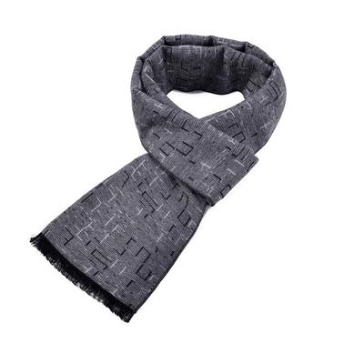 Neuer Herrenschal aus gebürsteter Seide, Herbst und Winter, warm und einfach, elegant, einfarbig, Business