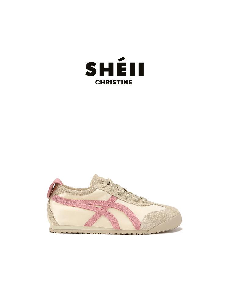 Su Enen's same 4.5cm soft collapse~ inner height increase silk color matching heel Forrest Gump shoes casual shoes women's moral training