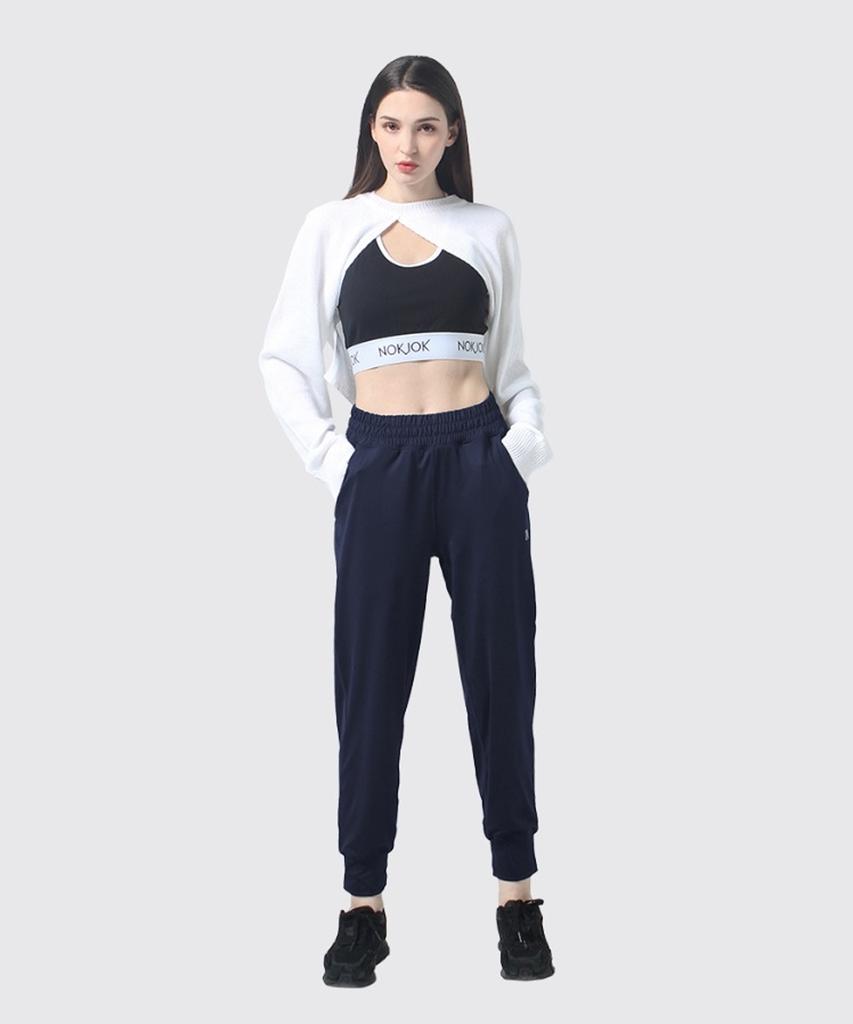 NOKJOK [2 Pack] Nelly Elastic Banded Jogger Pants 2-Piece Set (Type A)