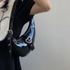 Mode Damen Hobo Taschen Damen Schwarz Weiches PU Leder Unterarm Schultertaschen Weiblich Love Lock Halbmond Geldbörse Handtaschen