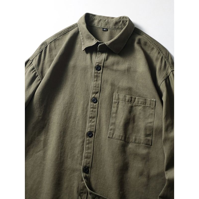 Foreign Trade Export Overplus Order Cotton Cargo Shirts Men's Long sleeve Spring and Autumn Outerwear Men's American Plus size Casual Shirt