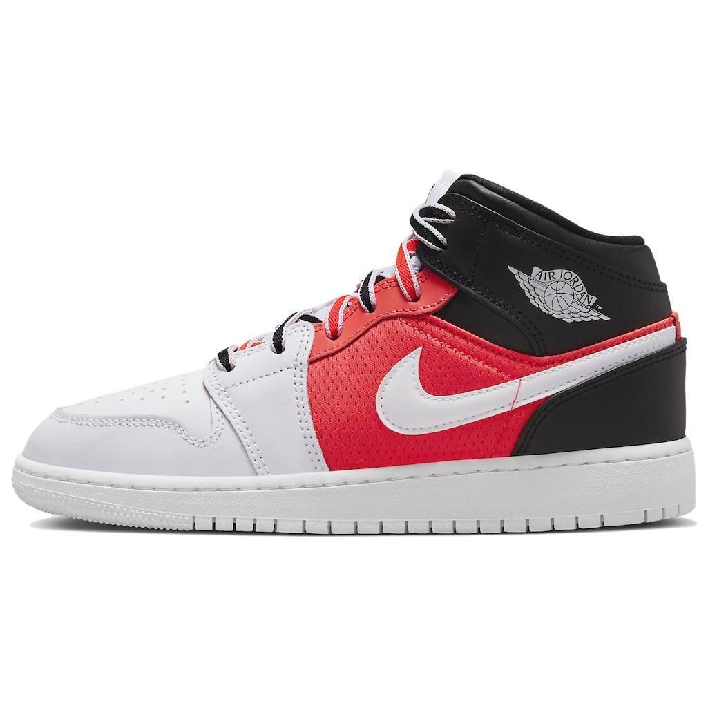 (GS) Air Jordan 1 Mid SE White Infrared Kids FB4417-016 EU 38.5