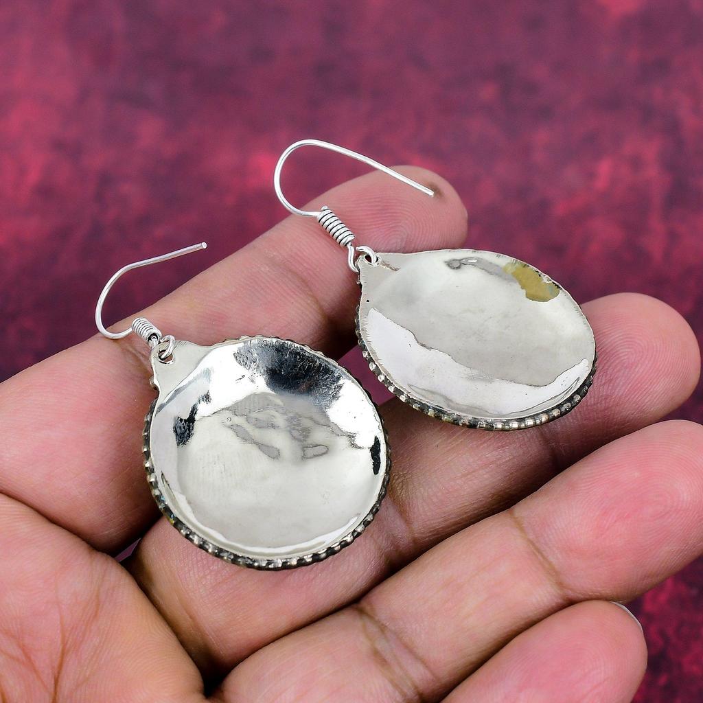 Turquoise, Lapis Lazuli & Coral Earrings, 925 Solid Sterling Silver Gemstone Jewelry, Handmade Earrings, For Thanksgiving