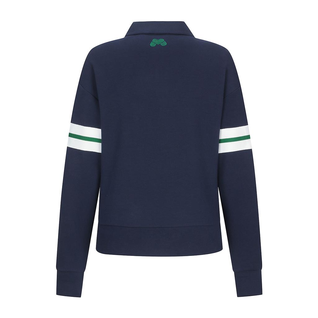 MARTINE GOLF Half Zip-Up Collar Shirts_Navy