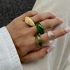 Ice Transparent Smudge Colored Resin Ring Ring Does Not Fade Plain Ring Acrylic Ring Ring Female