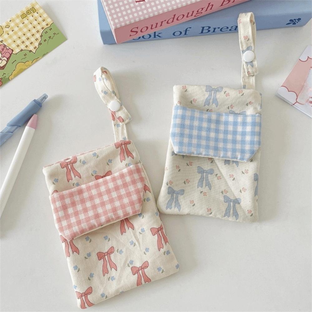 Bowknot Floral Nurse's Pencil Case Double-layer Flip Cover Stationery Storage Bag Large Capacity Chest Insert Pocket