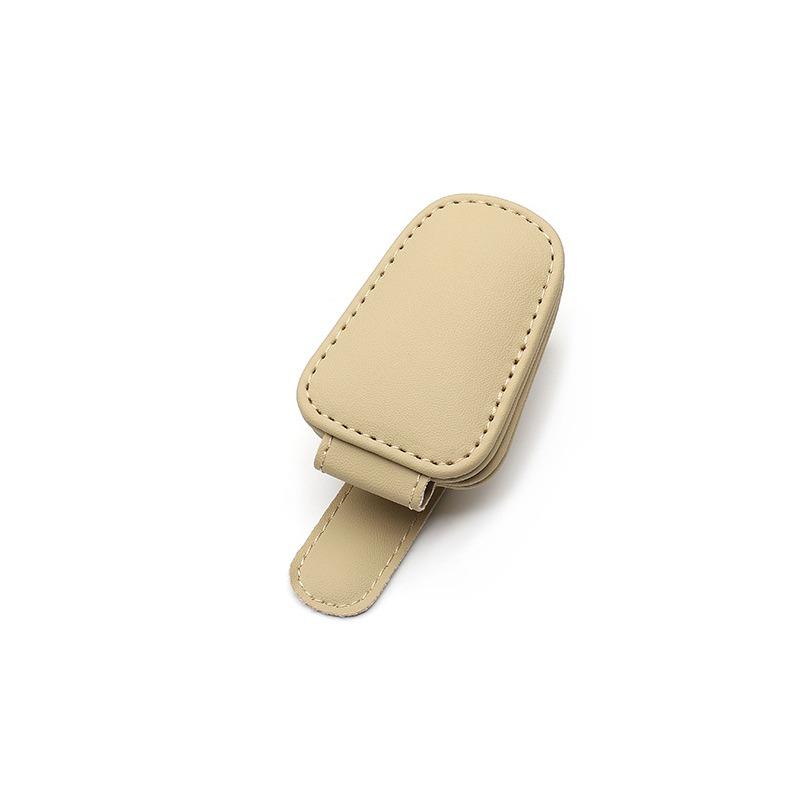 

2 шт.. Держатель для очков для автомобильного солнцезащитного козырька, аксессуары для автомобильного козырька из натуральной кожи, держатель для солнцезащитных очков, магнитный держатель для солнцезащитных очков, зажим для билетов 2pcs pack бежевый