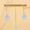 New Year's New Ice Cream Color Gradual Change Snowflake Acrylic Earrings 2025 Retro Literary Winter Atmosphere Earrings