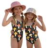 Maiô Infantil de Peça Única Verão Moda Casual Sem Mangas com Estampa de Cogumelos Adequado para Praia Piscina Atividades Aquáticas