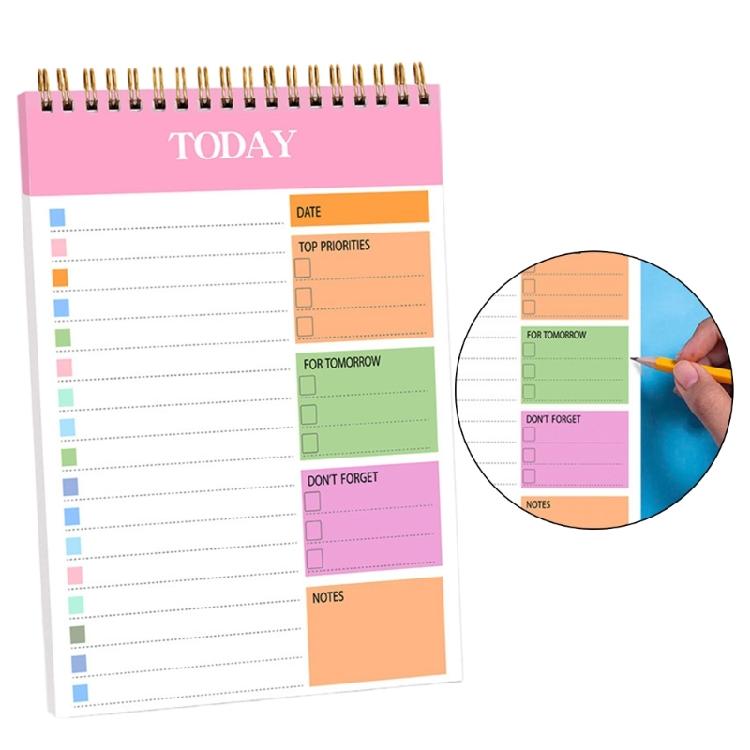 Twin Coil Binding Daily Planner Academic Journal 104 Page Lined Writing Notepads For Daily Planning And Note Taking