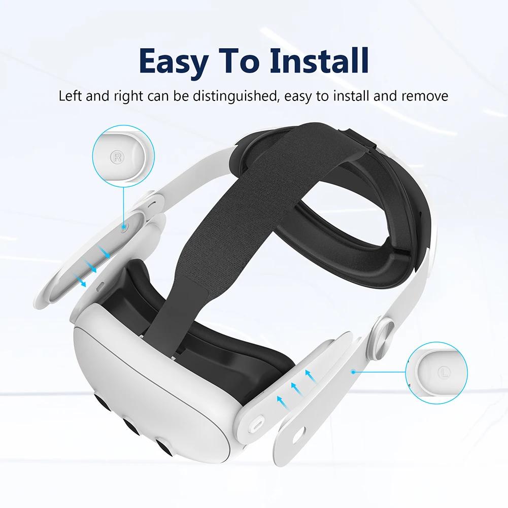 Adjustable VR Headset Head Strap For Meta Quest 3 Upgrades Elite Headband Alternative Head Strap For Meta Quest 3 VR Accessories
