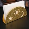 European restaurant dining table tissue holder high-grade zinc three-dimensional simple retro western restaurant tissue holder storage and finishing