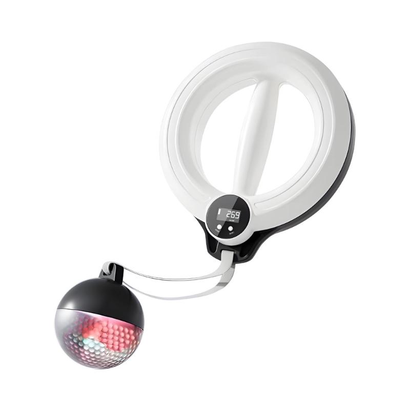 Умный светящийся фитнес-тренажер Регулируемое сопротивление Спин-кольца для ночных тренировок и тонизирования мышц белый