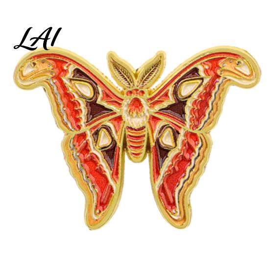 Decorative Lapel Pin Vintage Enamel Moth Brooch Cartoon Insect Alloy Pin Men Women Jewelry Accessories for Suit Dress Coat Scarf Brooch
