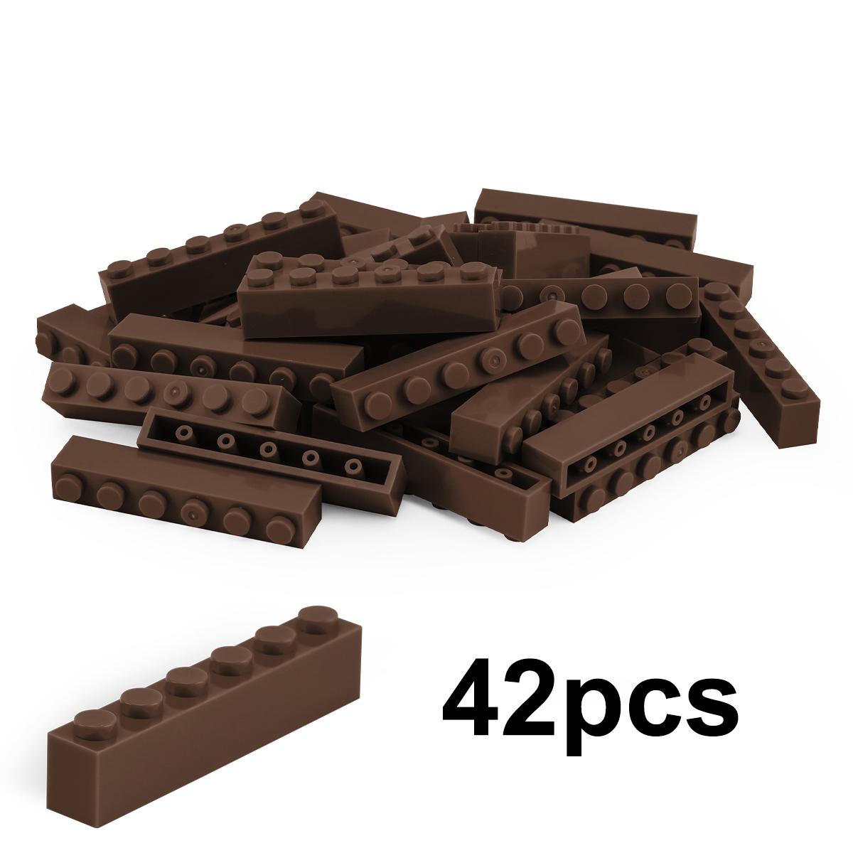 

100g1x6high brickBuilding Blocks Thick FiguresBricks Dots Learning Imaginative SizeCompatible Including Plastic Playthings forChildren 100g1x6 high brick коричневый