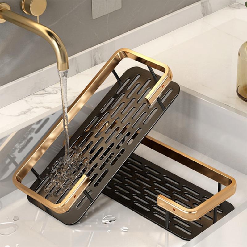 Bathroom Shelf Kitchen Storage Organizer Aluminum Alloy Shampoo Rack Shower Shelf Bathroom Accessories No Drill Shelf