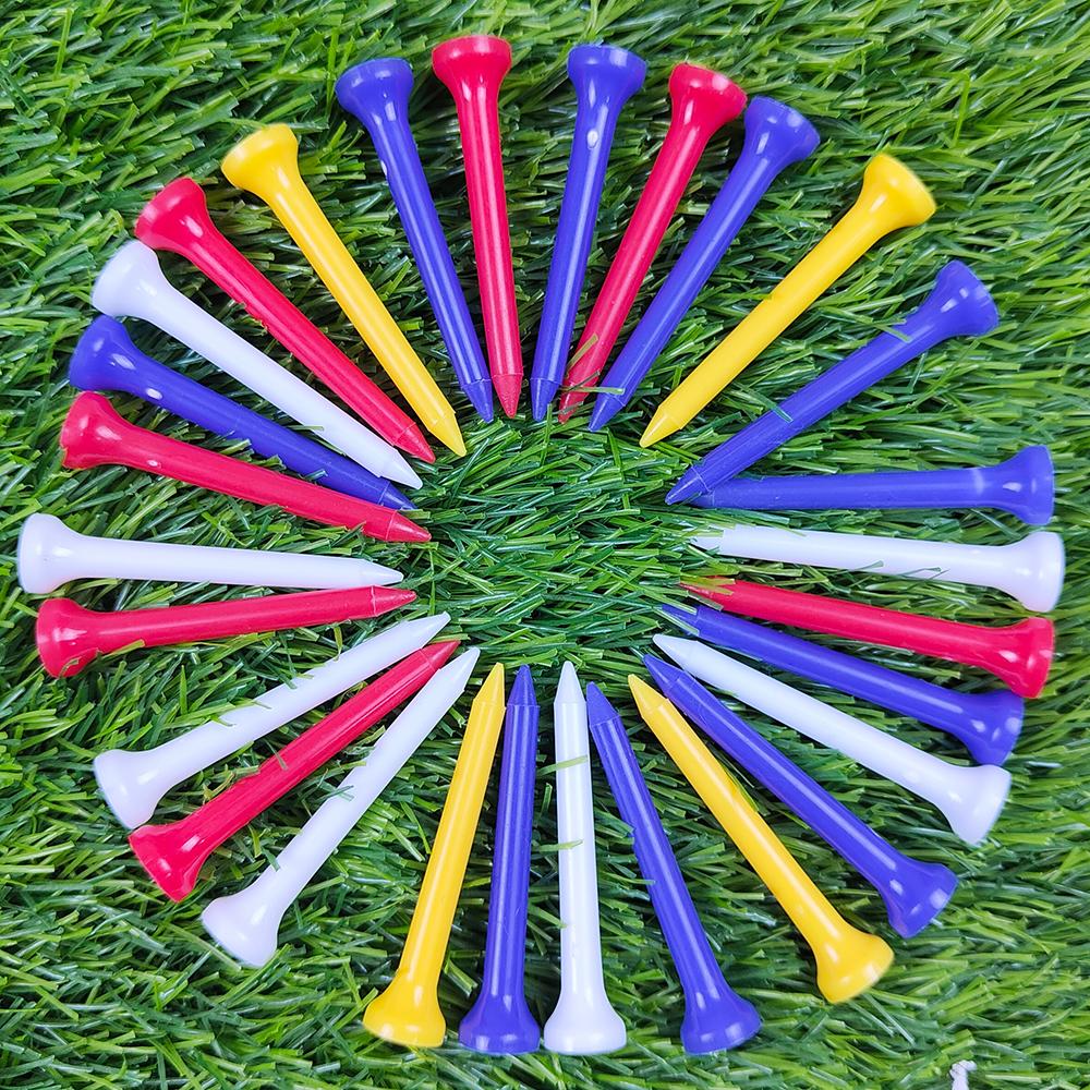 50 Pieces of Golf Tee Plastic Durable Mixed Color 4 Sizes Available Golf Tee Accessories