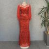 Pailletten-Mesh Schlankmachendes Abendkleid: Europäische & Amerikanische Afrikanische Mode