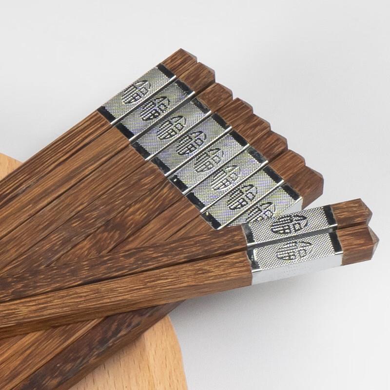 Japanese Style Wenge & Red Sandalwood Blessing Chopsticks Set