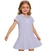 Kids'  Dress - Short Sleeve Pocket Color Frock Kids' Collared Dress - Short Sleeve Pocket Frock