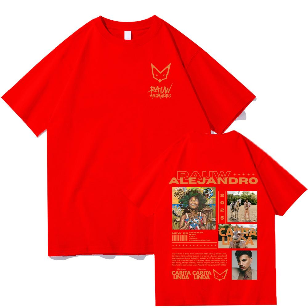 Rauw Alejandro Carita Linda New Album T-shirts  Men/Women Aesthetic Hip Hop Vintage Tops Casual Cotton Tees New Versatile Shirts
