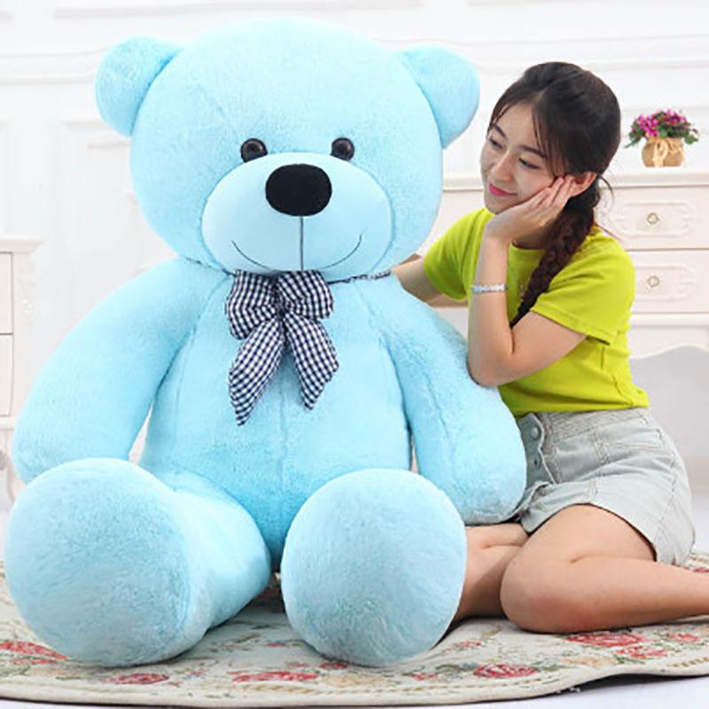 Big Human Size Filled Teddy Bear Giant Kids Doll Soft Pillow Plush Toy Stuffed Animal Cute Home Decoration Child Gift for Girls