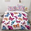 3D Butterfly Theme Home Bedding Set Luxury Wing Printed Quilt Cover Pillow Case 2/3 Pieces AU240 * 270 Extra Large Size Home Decoration